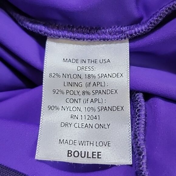 Boulee Purple Long Sleeve Dress Size 0 NWT - Picture 5 of 7